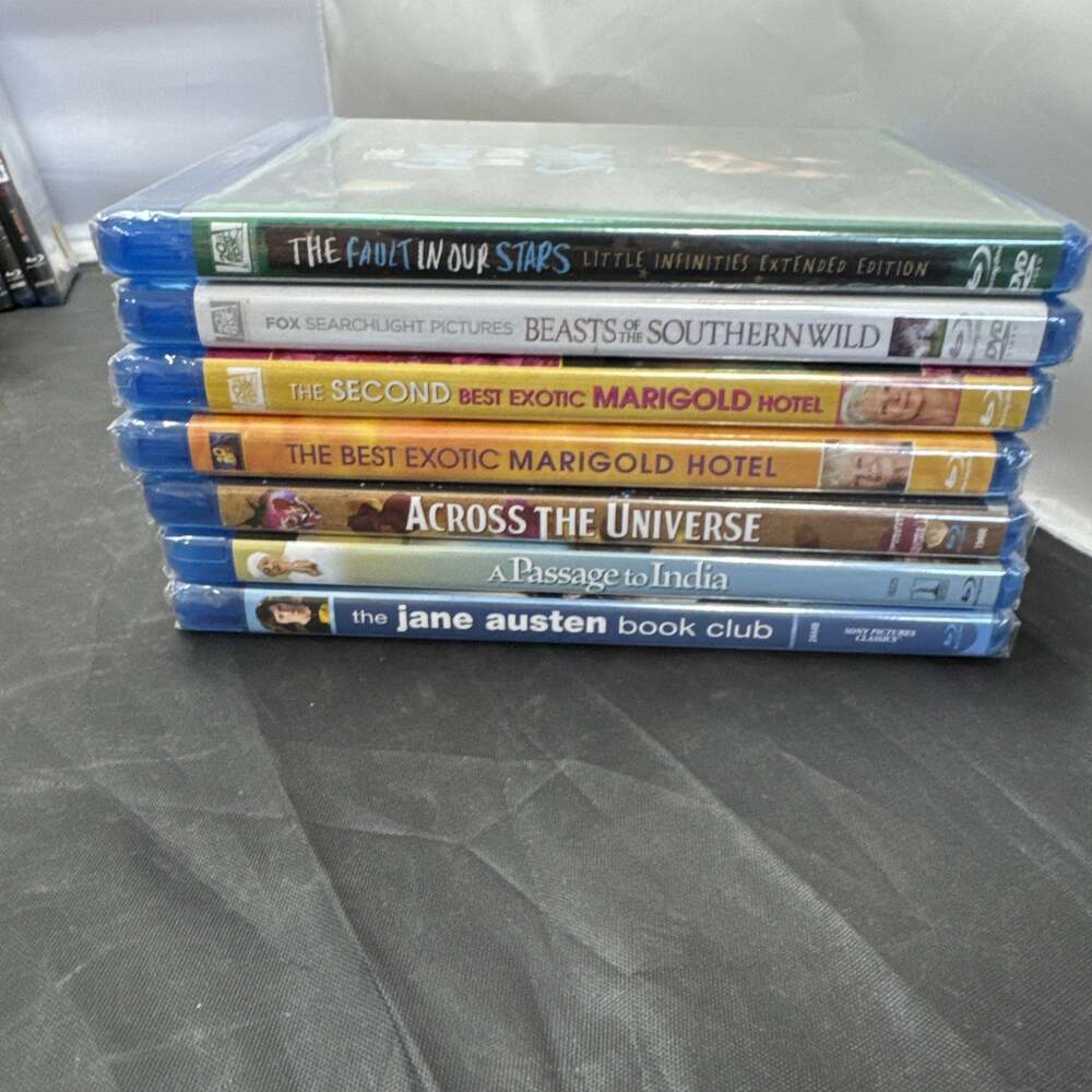 Blu-ray Lot 7 Fault in Our Stars Best Exotic Marigold Hotel Across the Universe